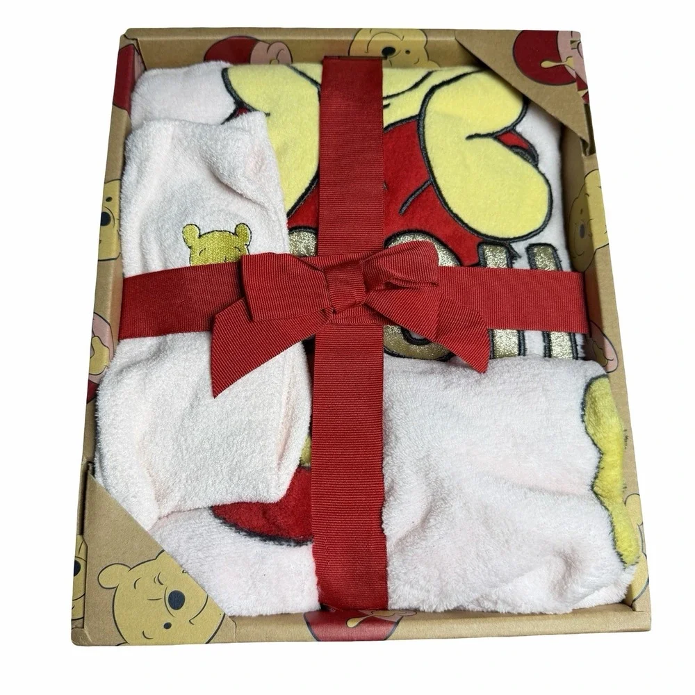 NEW Disney Winnie The Pooh Womens‎ Pajama Set with Socks Size S Primark Cozycore